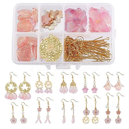 SUNNYCLUE 189 Pieces DIY Sakura Themed Earrings Making Kits DIY-SC0015-95-1