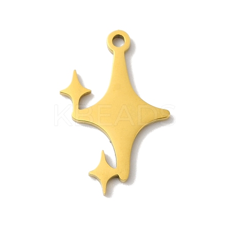 5Pcs 201 Stainless Steel Pendants LS-STAS-Z068-04G-1