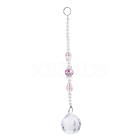Faceted Crystal Glass Ball Chandelier Suncatchers Prisms LS-AJEW-G025-A01-1