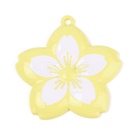 Spray Painted Alloy Big Pendants PALLOY-T092-81E-1