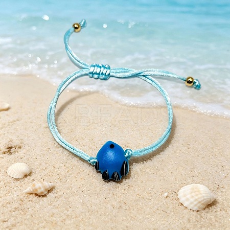 Handmade Porcelain Bead Braided Bead Bracelets WGDE3B3-03-1