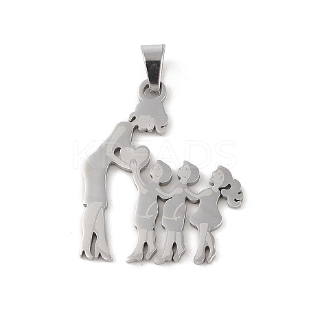 Non-Tarnish Mother's Day 304 Stainless Steel Pendants STAS-U002-01P-1
