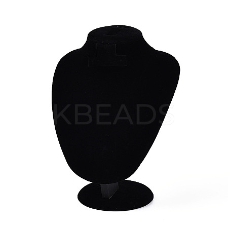 Bust Shaped MDF Covered with Velvet Jewelry Set Display Stands AJEW-U002-01B-1