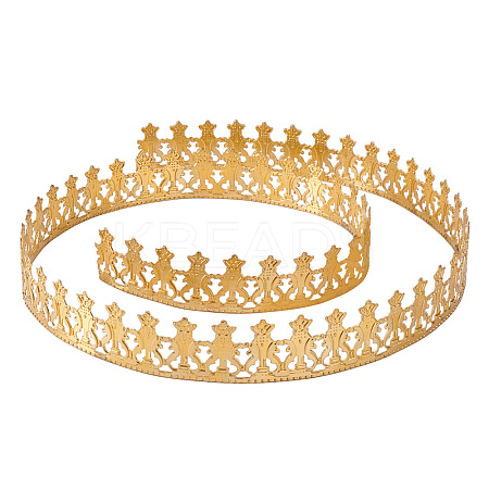 Crown Brass Ribbon for Lamp Cover Decoration AJEW-WH0348-381A-1