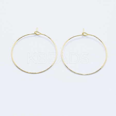 Long-Lasting Plated Brass Hoop Earrings Findings LS-KK-K204-179G-NF-1