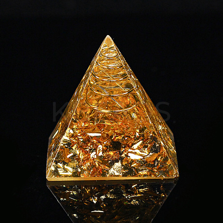 Orgonite Pyramid Resin Display Decorations G-PW0005-05H-1