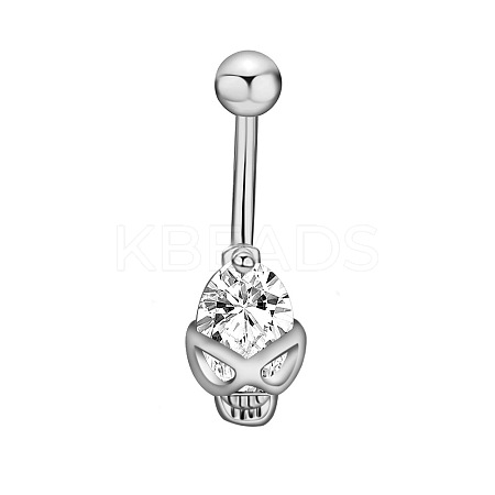 Clear Cubic Zirconia Belly Button Rings WG9960A-24-1