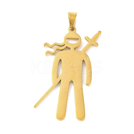 304 Stainless Steel Pendants STAS-Z069-03G-1