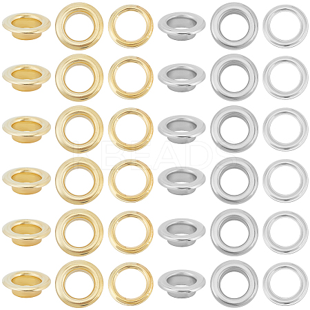 200Pcs 2 Colors Iron Grommet Eyelet Findings IFIN-GF0001-59D-1