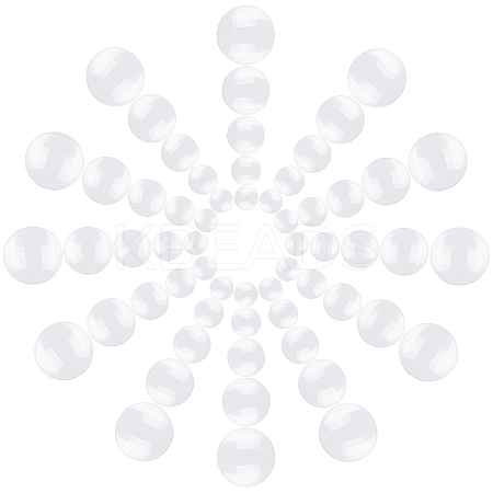 100Pcs 5 Styles Transparent Glass Cabochons GGLA-SP0001-02-1