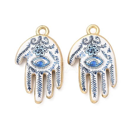 Religion Printed Alloy Pendants AL-CBA7256-24G-02-1