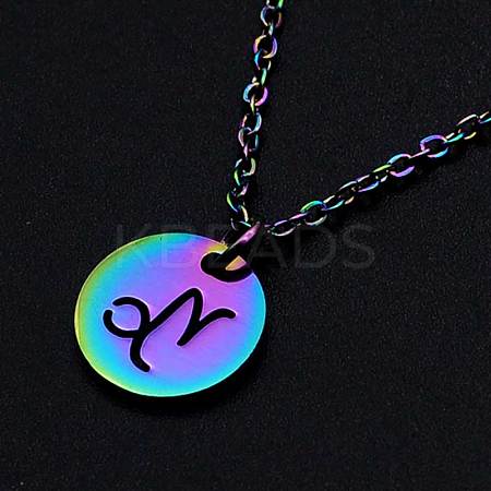 201 Stainless Steel Pendants Necklaces NJEW-S105-JN627-10-1