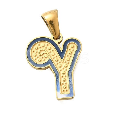 304 Stainless Steel Pendants STAS-K297-01G-Y-1