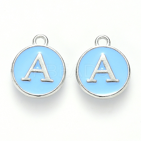 Platinum Plated Alloy Enamel Charms LS-X-ENAM-S118-04A-P-1