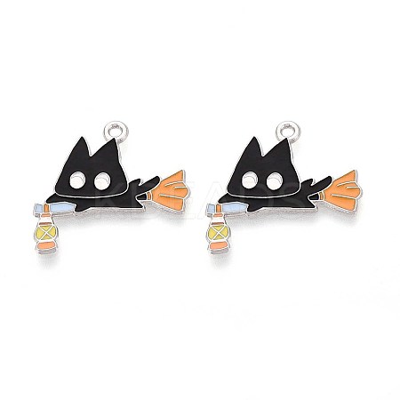 Halloween Theme Alloy Enamel Pendants ENAM-T022-54P-04-1