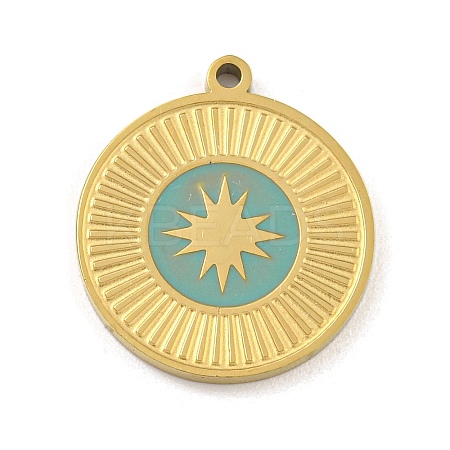 316 Surgical Stainless Steel Enamel Pendants STAS-M073-18A-03G-1
