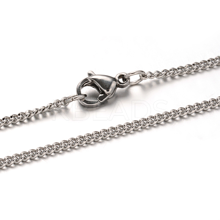Tarnish Resistant 304 Stainless Steel Twisted Chain Necklaces LS-NJEW-M151-21P-1