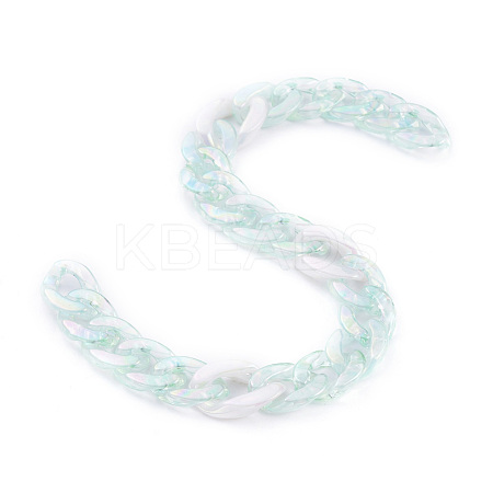 Handmade Acrylic Curb Chains AJEW-JB00657-1