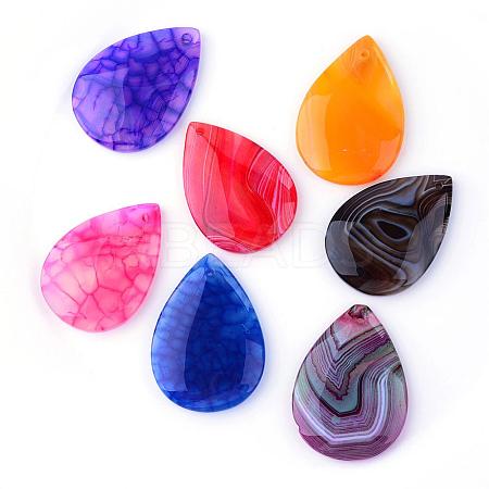 Natural Agate Pendants G-S205-M1-1