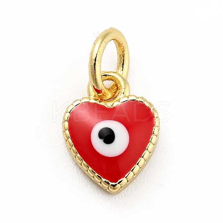 Rack Plating Brass Enamel Charms KK-G387-07G-02-1