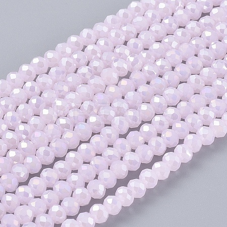 Electroplate Glass Beads Strands EGLA-A034-P1mm-B12-1