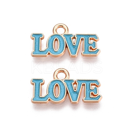 Valentine's Day Theme Alloy Enamel Pendants ENAM-T020-50D-07-1