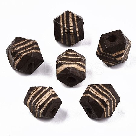 Painted Natural Wood Beads WOOD-T021-52B-02-1
