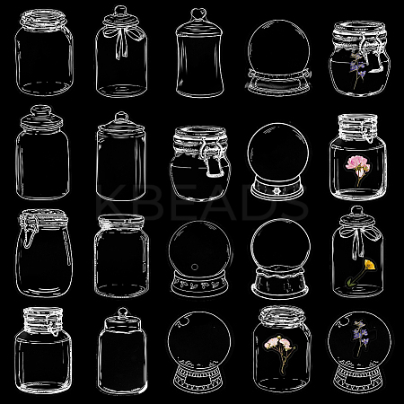 3 Styles Waterproof Self Adhesive Stamping Stickers Sets DIY-CP0011-04C-1