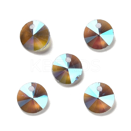 100Pcs Transparent Glass Pendnats EGLA-D030-18B-1