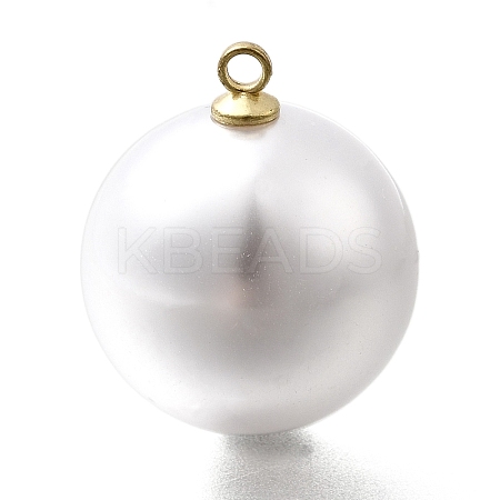ABS Plastic Imitation Pearl Pendants FIND-H052-01K-02G-1