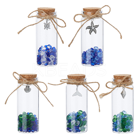Glass Bead in Transparent Glass Bottle Display Decorations AJEW-AB00172-1