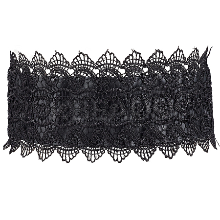 1Pc Imitation Leather Lace Flower Wrap Around Waist Belts for Women AJEW-CL0002-88B-1