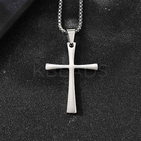 304 Stainless Steel Pendant Necklaces NJEW-P329-03C-P-1