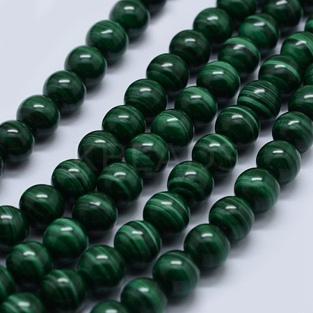 Natural Malachite Beads Strands G-F571-27AA2-12mm-1