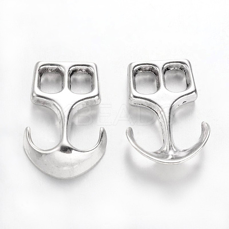 Tibetan Style Alloy Hook Clasps LS-TIBEP-35682-AS-NR-1