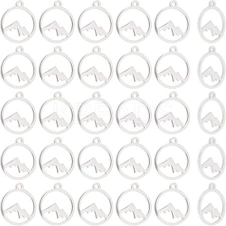 30Pcs 201 Stainless Steel Charms STAS-UN0034-41-1