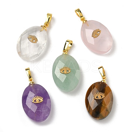 Natural Mixed Stone Pendants G-K385-13G-1
