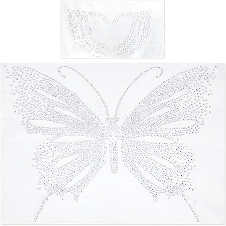 2 Sheets 2 Style  Glitter Hotfix Rhinestone DIY-GF0006-60-1