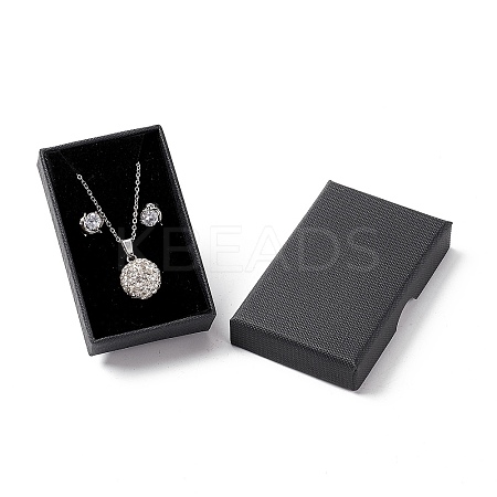 Paper with Sponge Mat Necklace Boxes LS-OBOX-G018-02B-1