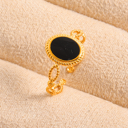 304 Stainless Steel with Enamel Cuff Open Rings for Women CS7687-5-1