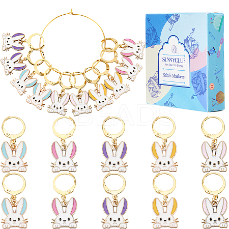 Alloy Enamel Pendant Decorations HJEW-SC00049-1