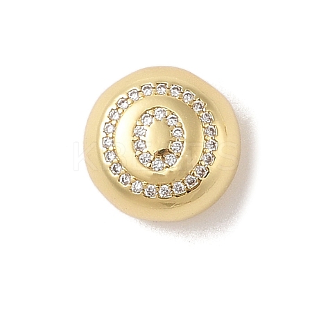 Rack Plating Brass & Cubic Zirconia Pendants KK-Z047-07G-O-RS-1