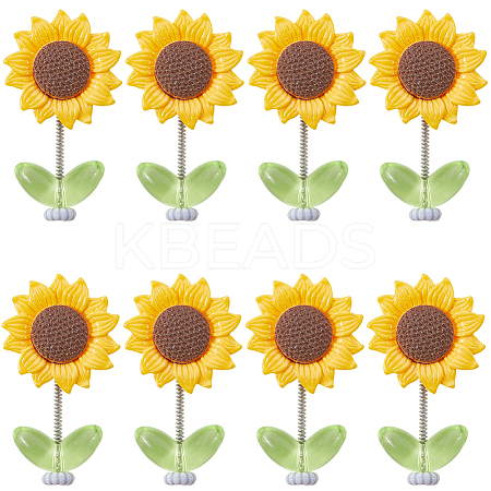 Resin Sunflower Decoration for Car AJEW-CN0003-15-1