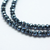 Opaque Solid Color Glass Bead Strands GLAA-F076-A08-3