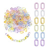 600Pcs 6 Colors Transparent Acrylic Linking Rings TACR-CJ0001-35-1