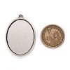 Tibetan Style Alloy Oval Tray Pendant Cabochon Settings LS-TIBEP-A19948-AS-LF-4