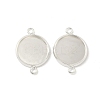 Flat Round Brass Connector Cabochon Settings KK-K414-13D-S-1