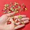 30Pcs 9 Styles Alloy Enamel Pendants FIND-FS0004-26-7