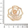 Rack Plating Brass Micro Pave Clear Cubic Zirconia Pendants KK-C063-05G-3