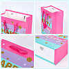 4Pcs 4 Colors Birthday Theme Printed Rectangle Paper Bags with Ribbon Handle ABAG-SP0001-21-3